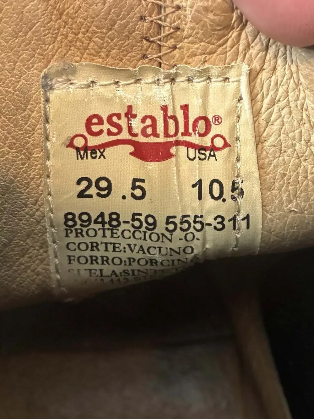 Establo Men’s Pull On Leather Boots Brown Work Boots Casual Everyday Size 10.5